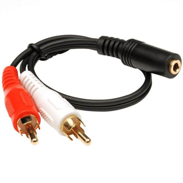 تبدیل کابلی دو نری AV به 3.5 مادگی